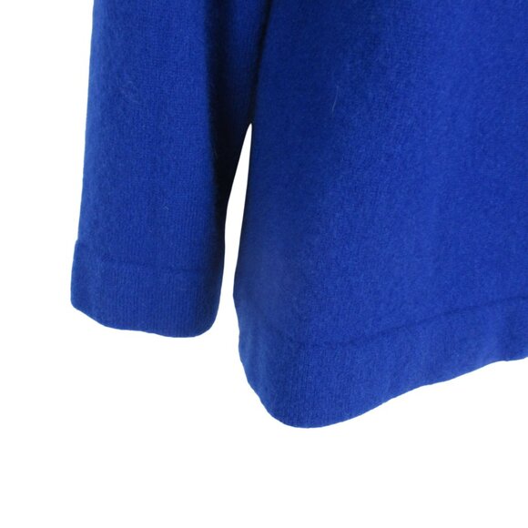 Jones New York Blue 100% Cashmere Bow Tie Neck Sweater Size XL Luxury Classic - Picture 5 of 7